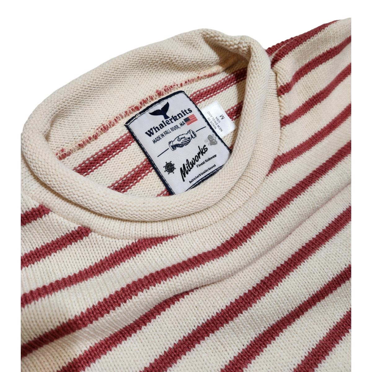 Nantucket Rollneck Sweater Natural Nantucket Red - Sweater