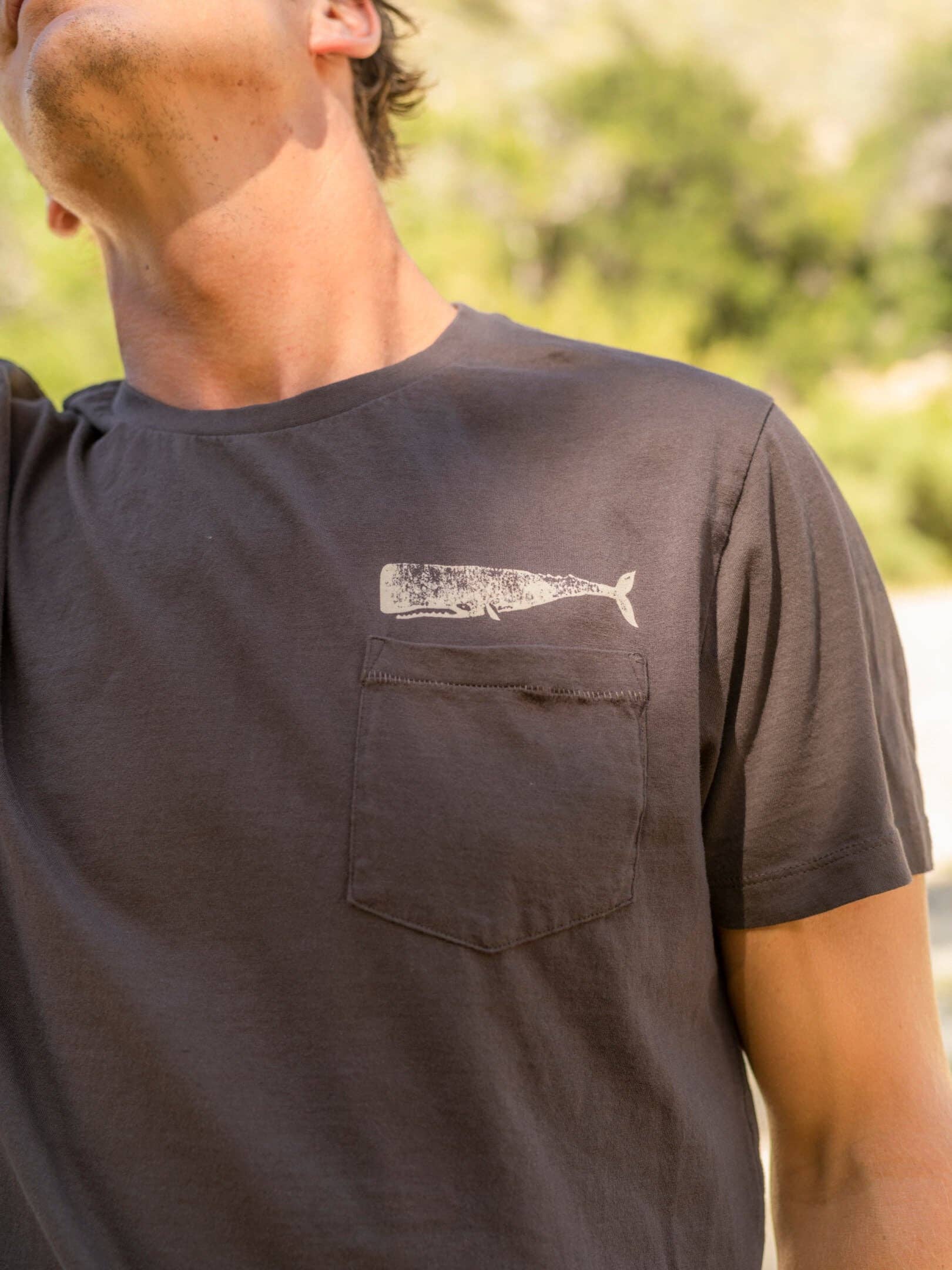 Olde Whale Tee: Faded Black