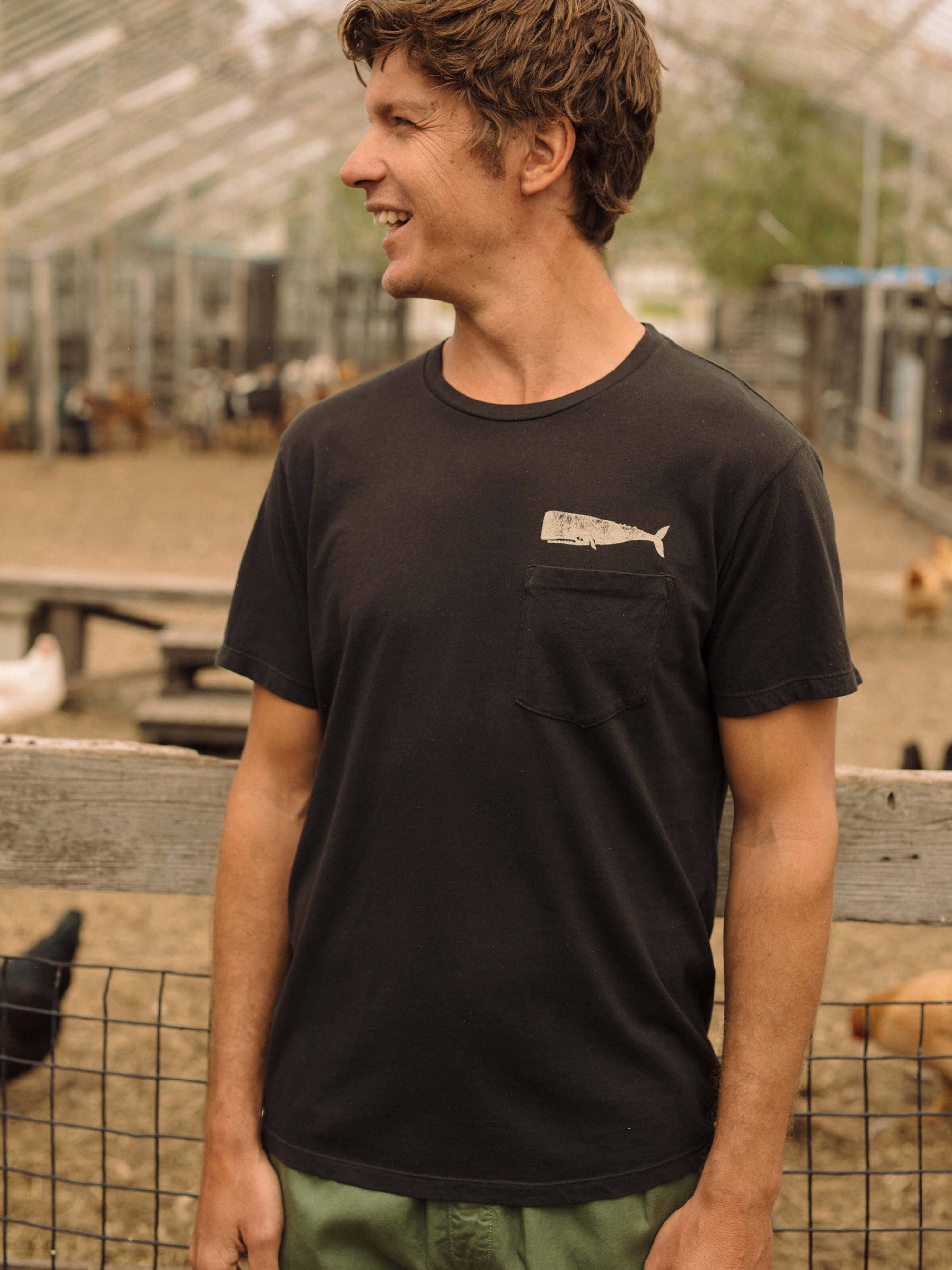 Olde Whale Tee: Faded Black