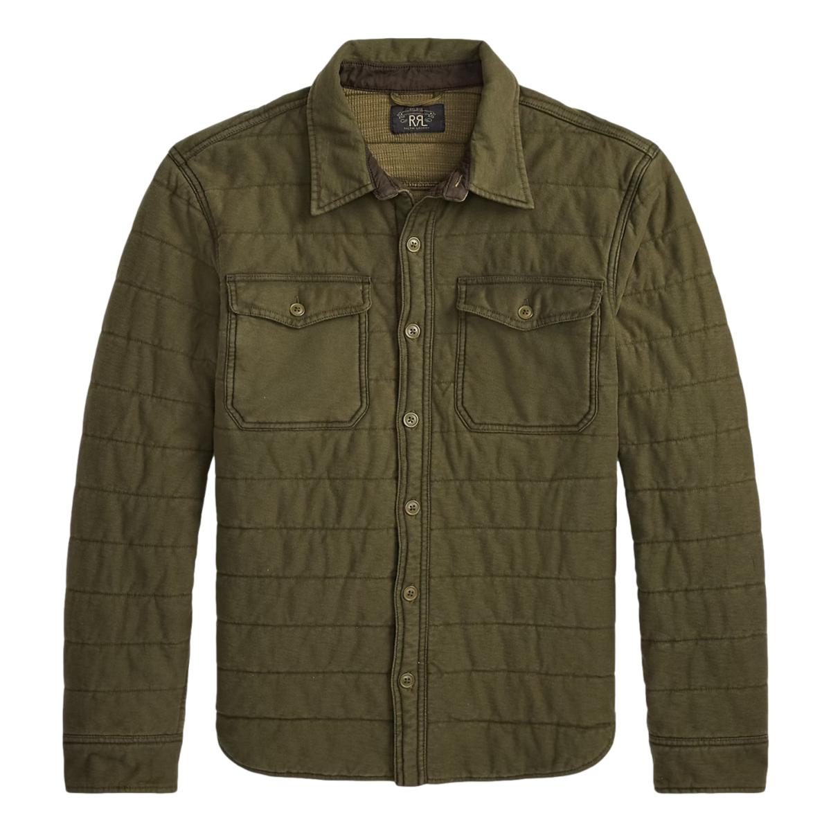 Quilted Jersey Overshirt Olive Drab - Overshirt