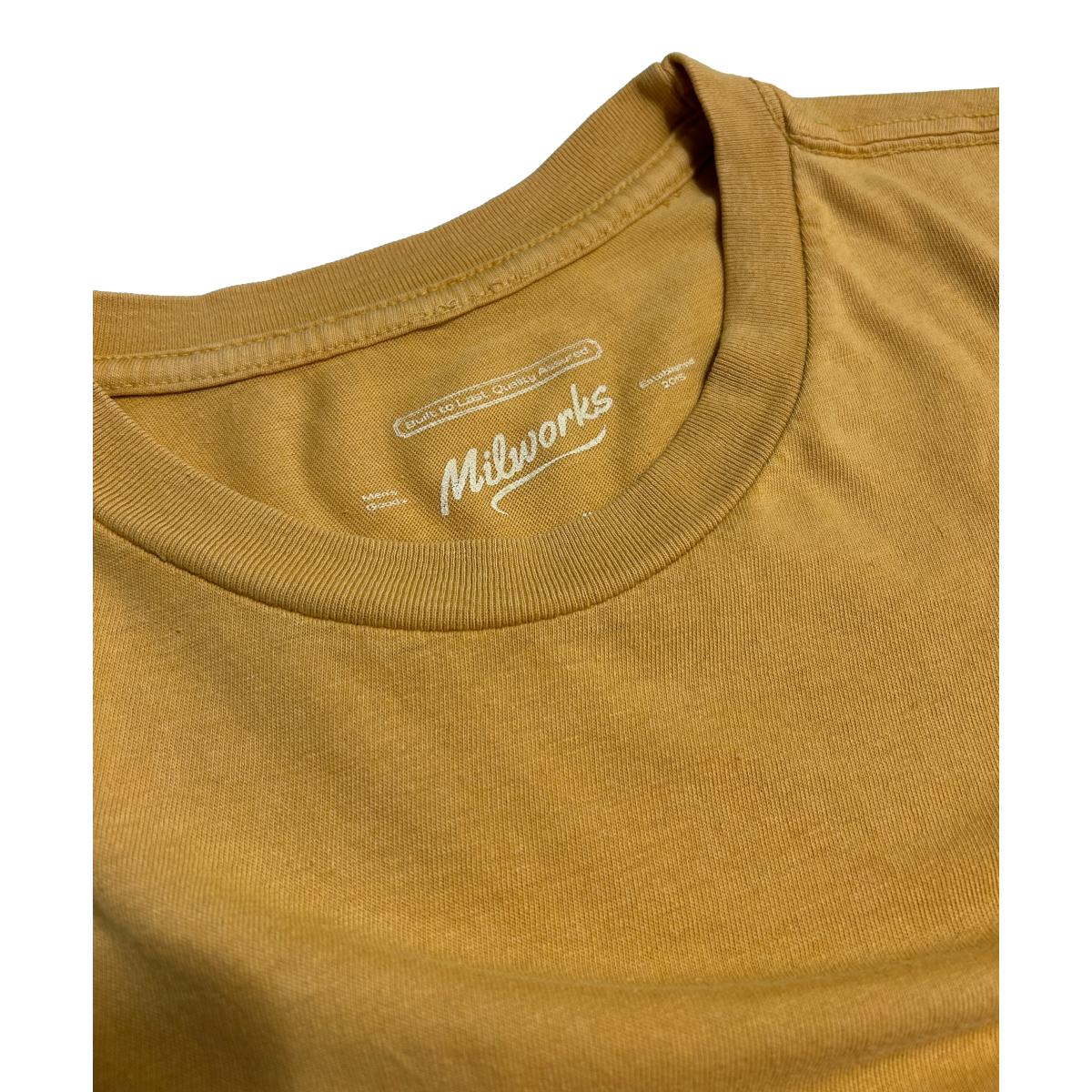 Ringspun Vintaged Washed Tee Mustard - T Shirt