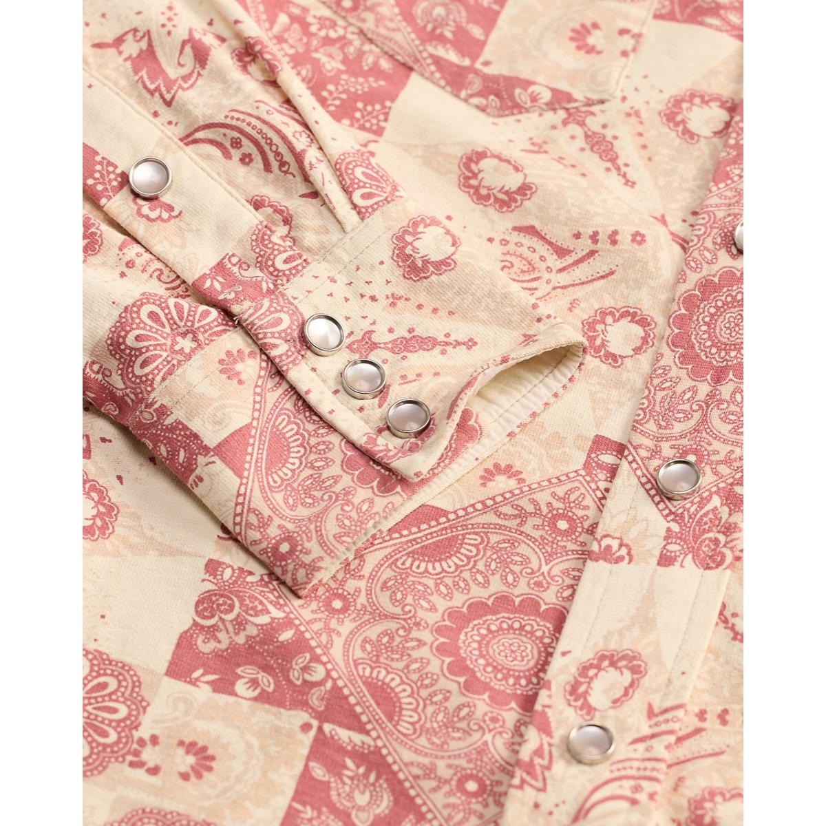 Slim Fit Jersey Western Shirt Red Multi - Shirt