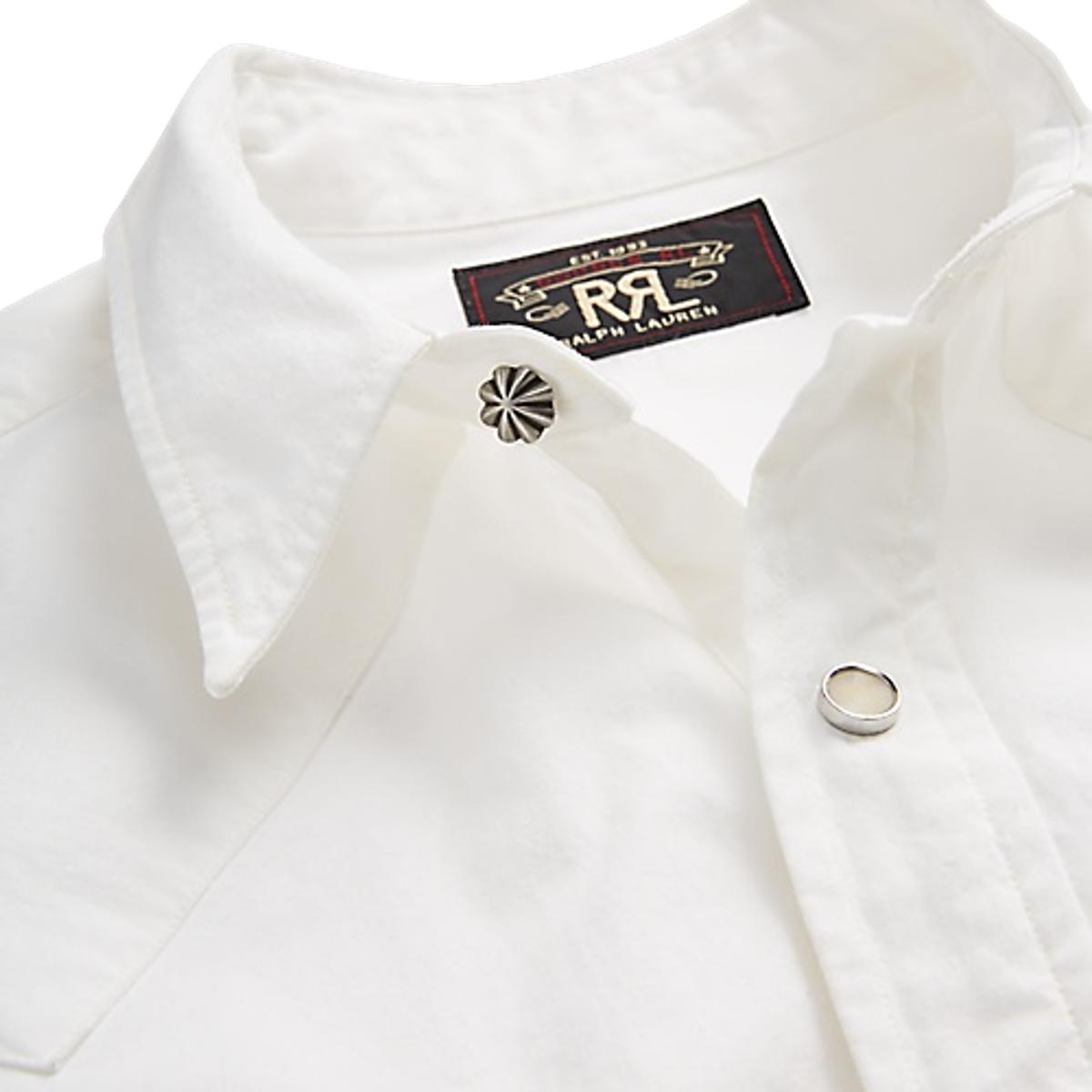 Slim Fit Poplin Western Shirt White - Shirt