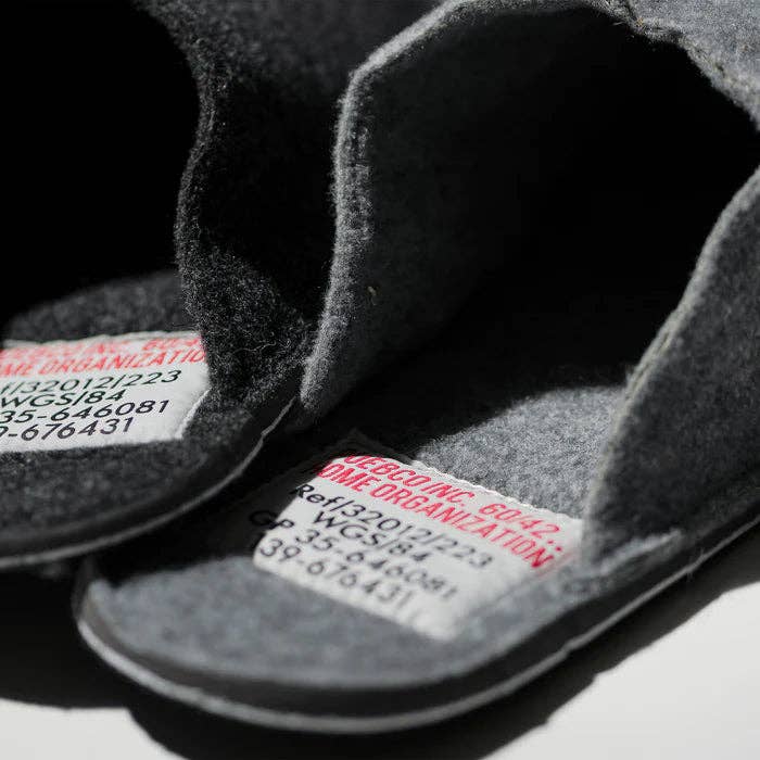 SLIPPERS: Dark Gray / Small