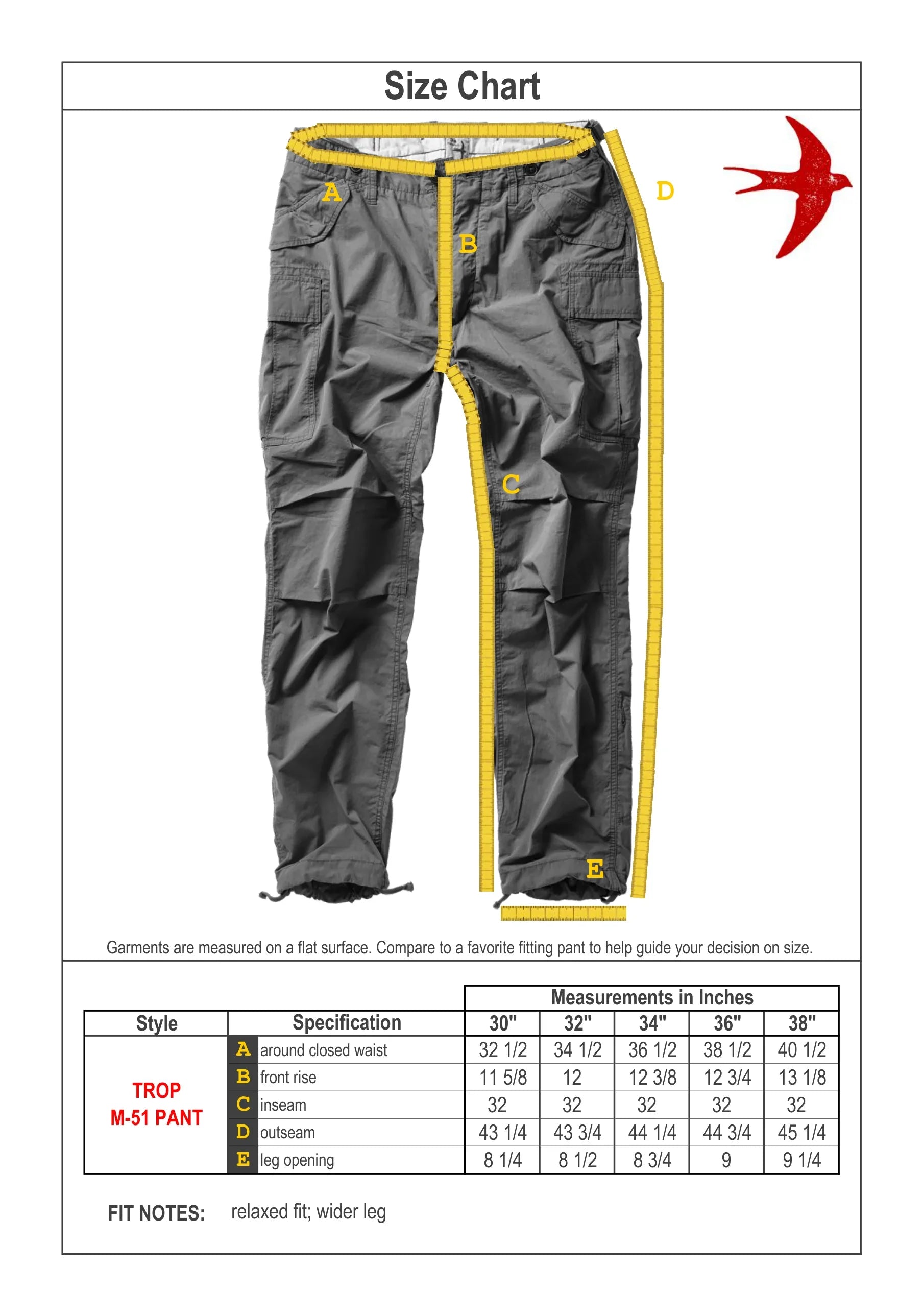 Trop M-51 Pant Olive Drab - Pants