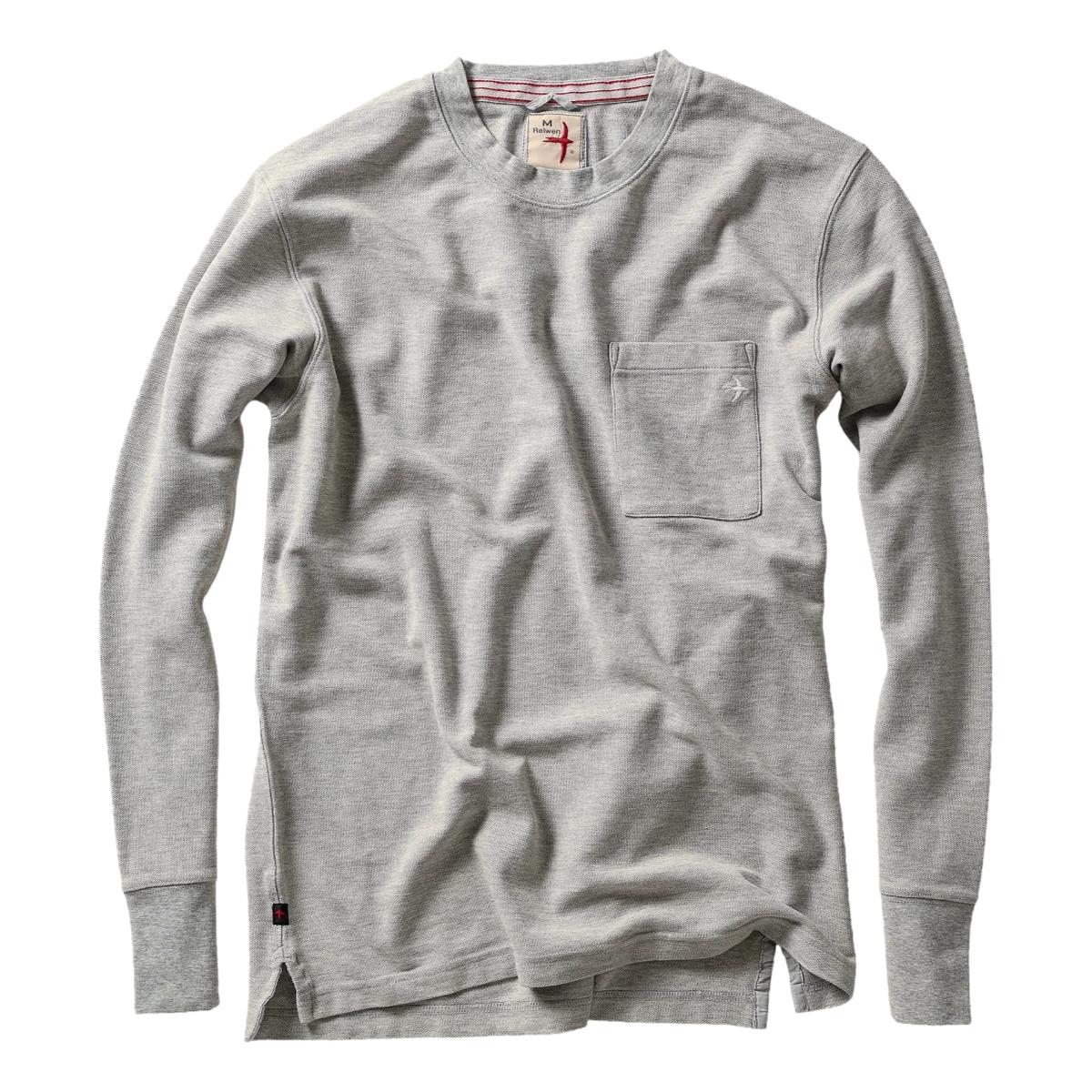 Vintage Pique Crew Lt Grey Heather - Crew neck