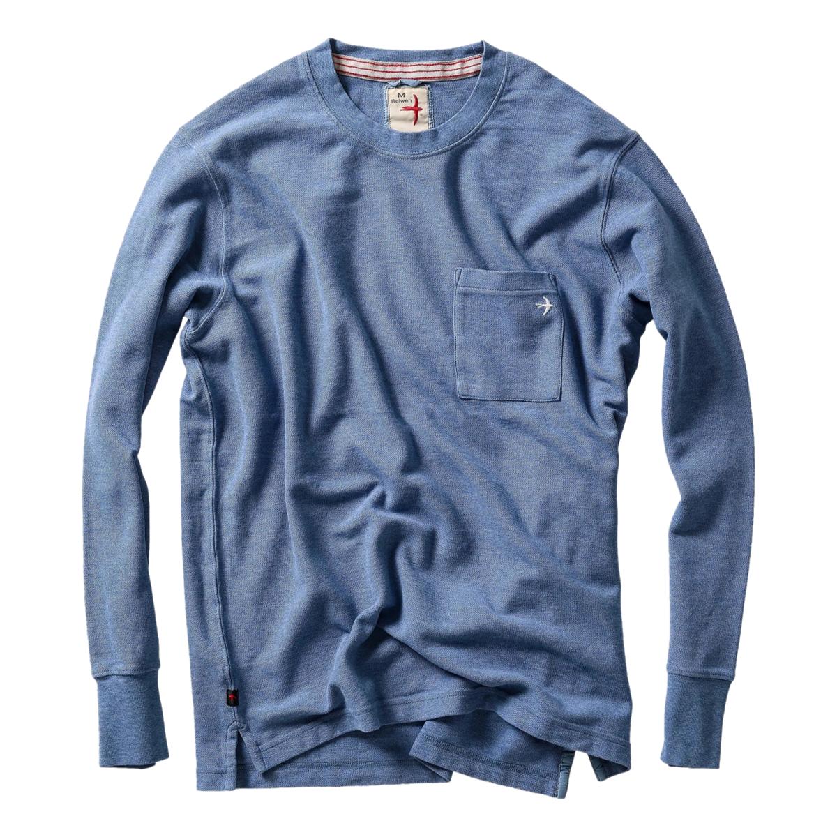 Vintage Pique Crew Lt Marine Heather - Crew neck