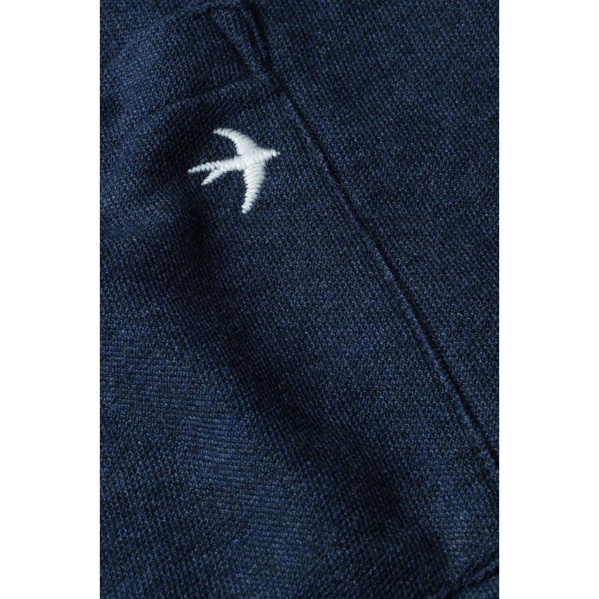 Vintage Pique Crew Navy Heather - Crew neck