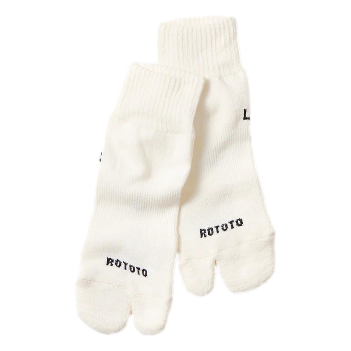 Washi Tabi Pile Ankle Socks White - Socks