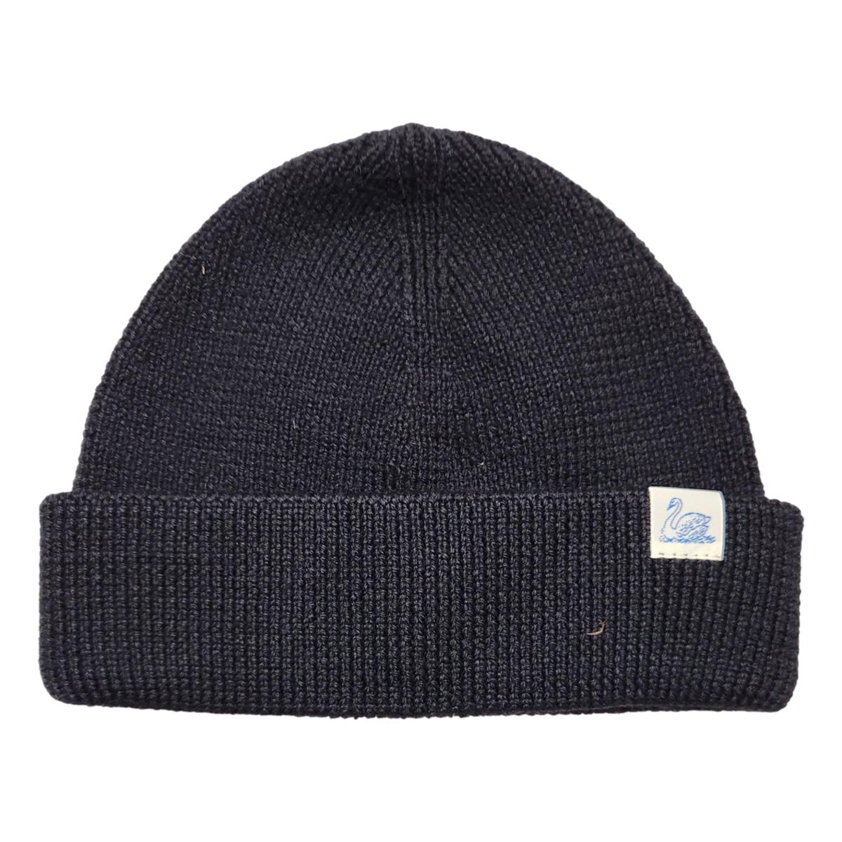 Watch Cap Merino Wool Deep Black Hat